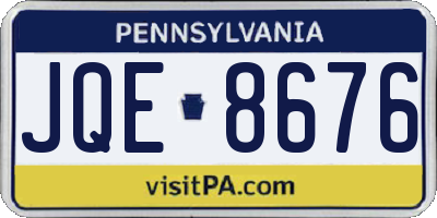 PA license plate JQE8676
