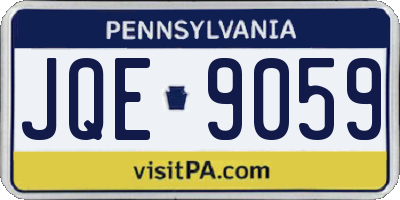 PA license plate JQE9059