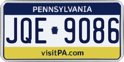 PA license plate JQE9086