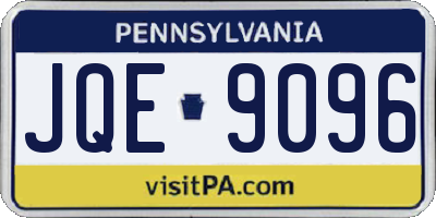 PA license plate JQE9096