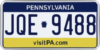 PA license plate JQE9488