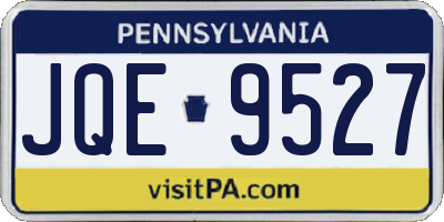 PA license plate JQE9527
