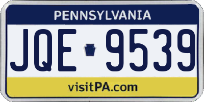 PA license plate JQE9539