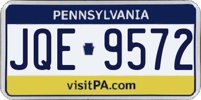 PA license plate JQE9572
