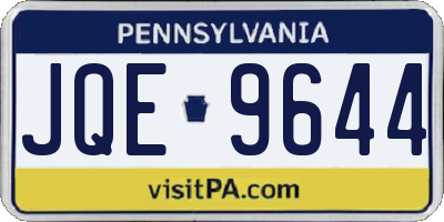 PA license plate JQE9644