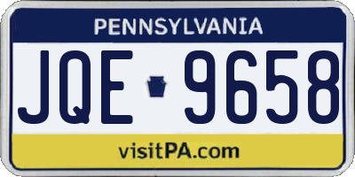 PA license plate JQE9658