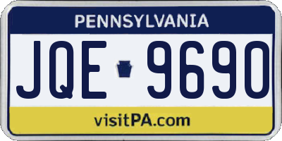 PA license plate JQE9690