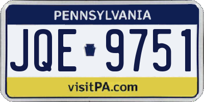 PA license plate JQE9751