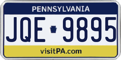 PA license plate JQE9895