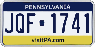 PA license plate JQF1741