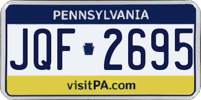 PA license plate JQF2695