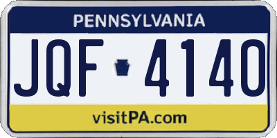 PA license plate JQF4140