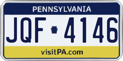 PA license plate JQF4146
