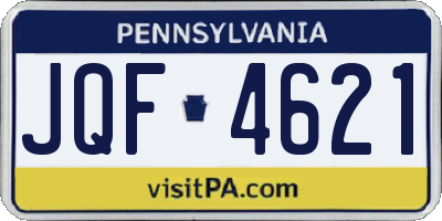 PA license plate JQF4621