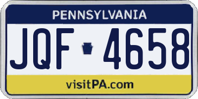 PA license plate JQF4658