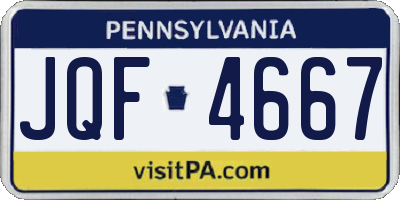 PA license plate JQF4667