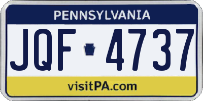 PA license plate JQF4737