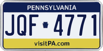 PA license plate JQF4771