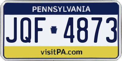 PA license plate JQF4873