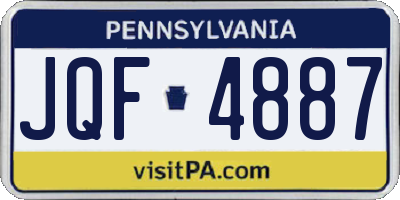 PA license plate JQF4887