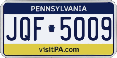 PA license plate JQF5009