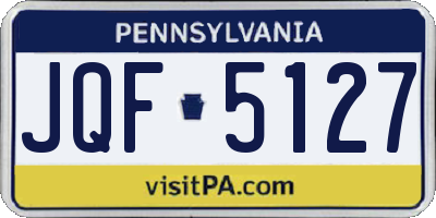 PA license plate JQF5127