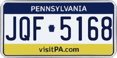 PA license plate JQF5168