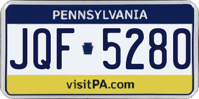 PA license plate JQF5280