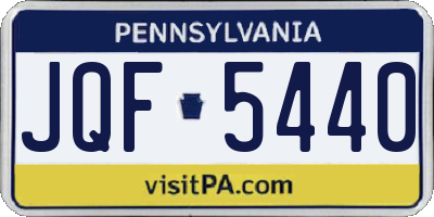 PA license plate JQF5440