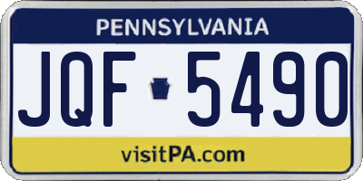 PA license plate JQF5490