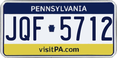 PA license plate JQF5712