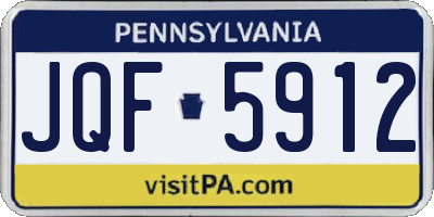 PA license plate JQF5912