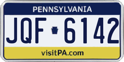 PA license plate JQF6142