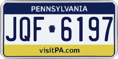 PA license plate JQF6197
