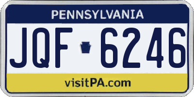PA license plate JQF6246