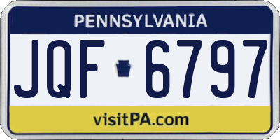 PA license plate JQF6797