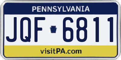 PA license plate JQF6811