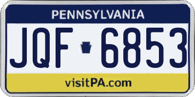 PA license plate JQF6853
