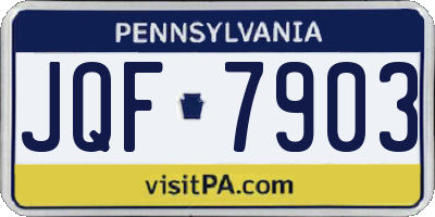 PA license plate JQF7903