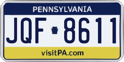 PA license plate JQF8611