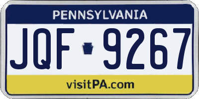 PA license plate JQF9267