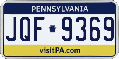 PA license plate JQF9369