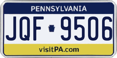 PA license plate JQF9506