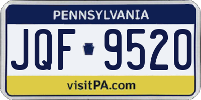 PA license plate JQF9520