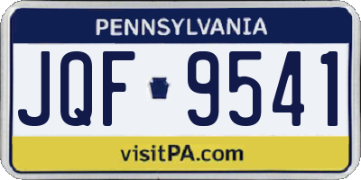 PA license plate JQF9541
