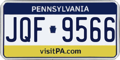 PA license plate JQF9566