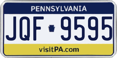 PA license plate JQF9595