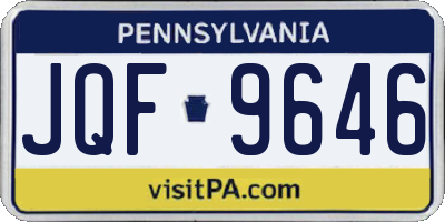 PA license plate JQF9646