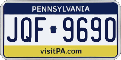PA license plate JQF9690