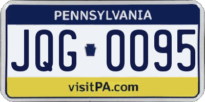 PA license plate JQG0095